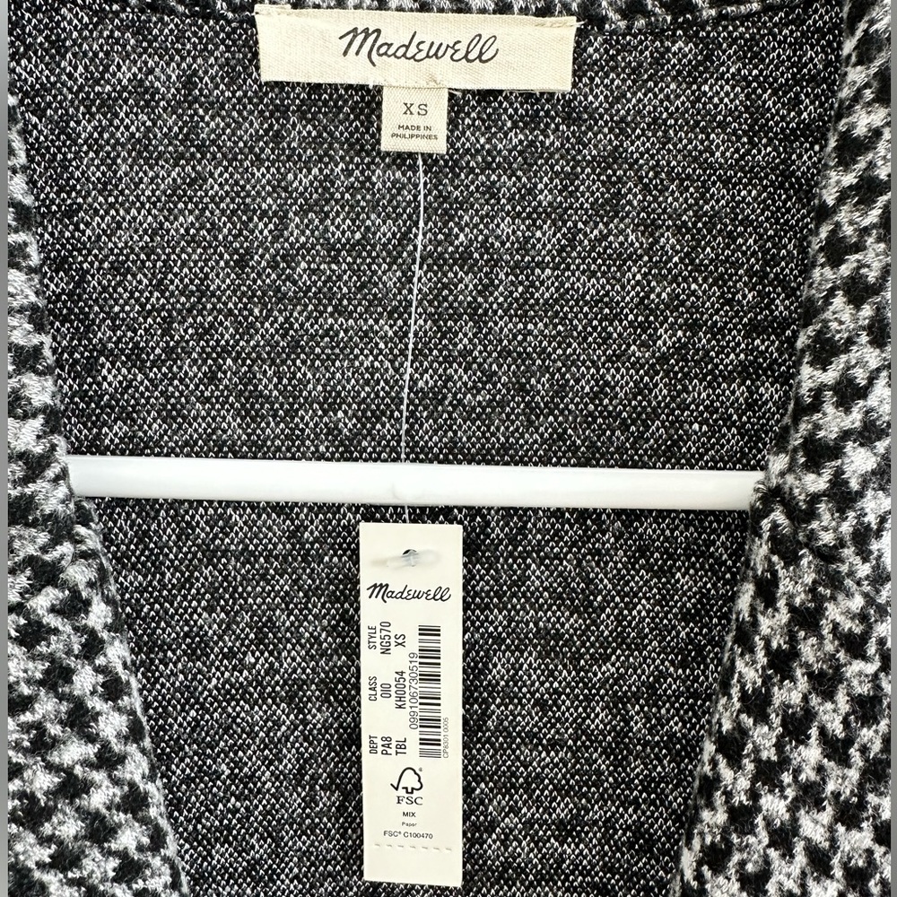 Madewell Brushed Knit Redford Blazer in Houndstooth Check, XS